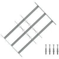vidaXL Fenster Sicherheitsgitter 430-740 mm mit 3 Querstangen