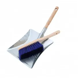 Kamino Flam Handfeger Kehrschaufel-Set Silber