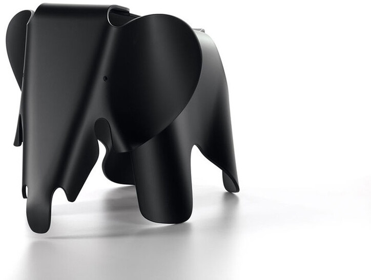 Vitra Eames Elephant Kinderhocker schwarz, Designer Charles & Ray Eames, 41.5x41 cm