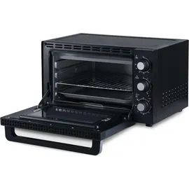 h.koenig elektrischer Mini-Backofen 30L FO30 Kompakt, Freistehend, Multifunktionell, Leistungsstark 1500W, Programmierbar - 6 Modi, 230°, 60 Min Timer, Glastür Doppelverglasung, Antihaft-Backblech