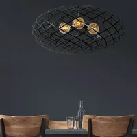 LUCIDE WOLFRAM Pendelleuchte 3-flammig oval, E27, 21417/99/30,