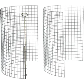 Dehner Kompostersilo, Ø 95 cm, Höhe 95 cm, Stahl verzinkt, Silber