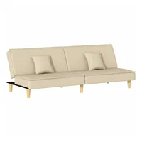 vidaXL Schlafsofa Creme Stoff
