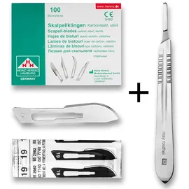 May Cuttermesser Skalpell Set 100x Sterile Skalpellklingen Fig. 19