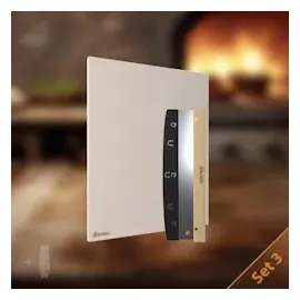 CLP Pizzastein eckig 38 x 30 cm Cordierit grau