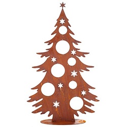 Rost-Tannenbaum aus Metall, 65 cm