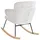 Beliani Schaukelsessel VIKEN Polyester 66 x 87 x 74 cm Cremeweiß/Braun