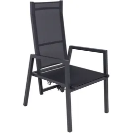 Garden Pleasure SINTRA Gartenstuhl 66 x 55 x 103 cm grau/schwarz 1 St.
