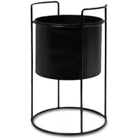 Spetebo Blumenhocker mit Gestell 26 x 16 cm Schwarz