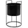 Spetebo Blumenhocker mit Gestell 26 x 16 cm Schwarz