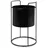 Spetebo Blumenhocker mit Gestell 26 x 16 cm Schwarz