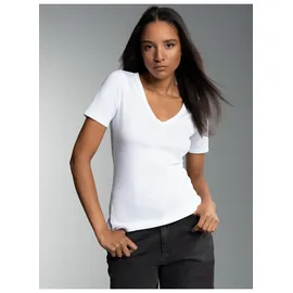 TRIGEMA Damen, V-Shirt aus Baumwolle/Elastan - XL