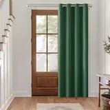 MIULEE Verdunklung Thermo Vorhänge Modern Ösen 1er Set 140x245cm Dunkelgrün