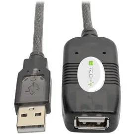 TECHLY IUSB-REP10TY, USB 2.0 Aktives Verlängerungskabel, 10 m, USB USB Kabel