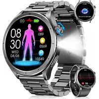 2026 Neue AI Smartwatch mit EKG+PPG/HRV/Körperanalyse/Schlafmonitoring Smartwatch 1,75 Zoll Fitnessuhr mit IP68,5ATM,1000mAh,SpO2&Blutdrucküberwa... - Schwarz