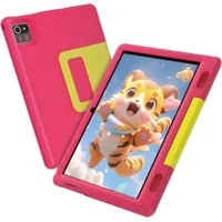 XCX für Kinder, Quad Core, 5000 mAh Tablet (10", 64 GB, Andriod 13 Go, Kindersteuerung, WLAN, Bluetooth, Kindersicherungshülle) rosa