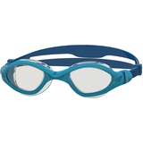 Zoggs Tiger LSR+ Clear Schwimmbrille für Erwachsene, Blau/Blaues Reef/Transparent (Smaller Fit)