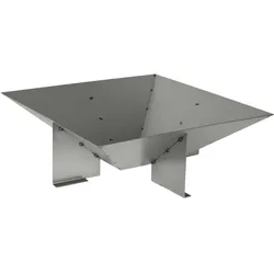 Wilk Feuerschale SQUARE in modernem Design, unbehandelter Stahl mit einer Materialstärke von 2,0mm, hohe Stabilität