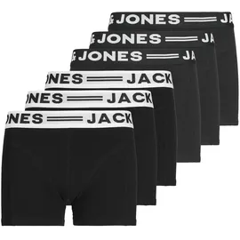JACK & JONES SENSE TRUNKS Schwarz/Weiß 176 6er Pack
