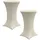 Baumarktplus 2x Stehtischhusse Stretch 70 cm beige Tischdecke Husse Bistrotisch Partytisch