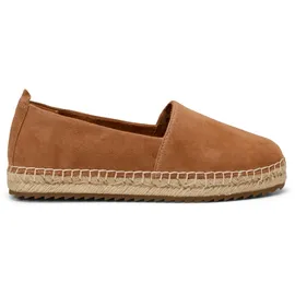 Marc O'Polo "aus edlem Velours-Ziegenleder", Damen, Gr. 38, braun (cognac), Obermaterial: 100% Leder, unifarben, Schuhe Espadrille