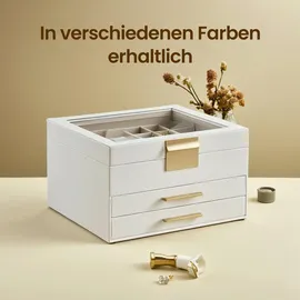 eongoa Schmuckschränke mit Glasdeckel