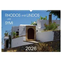 Calvendo Rhodos mit Lindos und Symi (Wandkalender 2026 DIN