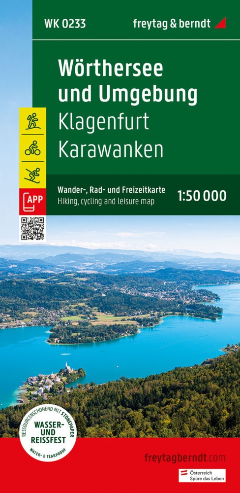 Wörthersee Und Umgebung  Wander-  Rad- Und Freizeitkarte 1:50.000  Freytag & Berndt  Wk 0233  Karte (im Sinne von Landkarte)