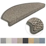 Kettelservice-Metzker Stufenmatten Göteborg Halbrund I in verschiedenen Setvarianten I 65x24x4cm I Grau-Braun 1 Stück