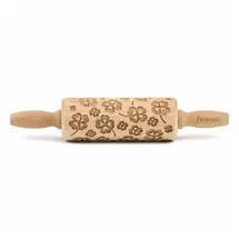 Folkroll Teigrolle Kleeblatt, junior, 23 cm, Nudelholz, Prägerolle, Muster, Motiv, Rolle, Buchenholz, 334027