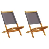 vidaXL Gartenstuhl 41 x 72 x 68 cm grau 2 St.