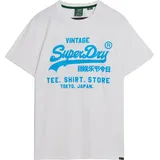 Superdry Herren T-Shirt - Weiß,Hellblau - M