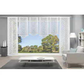 HOME WOHNIDEEN Schiebegardine HOME WOHNIDEEN "JENNA" Gr. 2, weiß, B:57cm H:245cm, Polyester, Gardinen, Schiebevorhang Jacquard Set