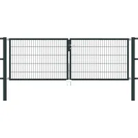 GAH Alberts Zaundoppeltür 100 x 300 cm grau