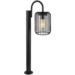 Stehleuchte E27 Garten Weg Beleuchtung Außen Edelstahl Aussenleuchten Garten Standleuchte, Metall Kunststoff, 1x E27 Fassung, LxBxH 30x16x80 cm