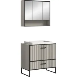 VCM Bagno 2-tlg. Hellgrau