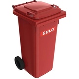 SULO Müllgroßbehälter 120l HDPE rot fahrbar,n.EN 840 SULO