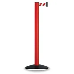 Via Guide Gurtpfosten einfach D83xH1000mm Pfosten rot Gurt rot/weiß