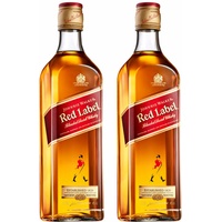 Johnnie Walker Red Label Blended Scotch Whisky 2er Alkohol Flasche 40% 1 L
