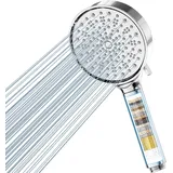 Cobbe Duschkopf mit Filter, Hochdruck Duschbrause mit 6 Strahlarten, Duschkopf Wassersparend mit Filtration in 20 Schichten, Handbrause mit Filter Gegen Kalk für Hartes Wasser, Chlor