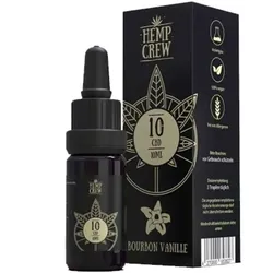 HempCrew CBD Öl 10% Hanf / Minze/ Lavendel/ Zitrone/ Vanille 10ml - Bourbon Vanille