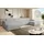 beautysofa Ecksofa PEDRO U XL, breite Ottomane, Farbe: Hellgrau (Raven06) - Hellgrau