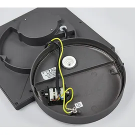 LUCANDE Lucande, LED-Außendeckenlampe Mabella, 23 cm, anthrazit, IP65 - schwarz,