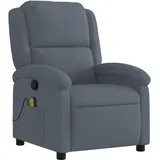 vidaXL Massagesessel Dunkelgrau Samt 86,5 x 99,5 x 0 cm Grau mit Fernbedienung