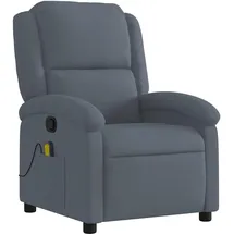 vidaXL Massagesessel Dunkelgrau Samt 86,5 x 99,5 x 0 cm Grau mit Fernbedienung