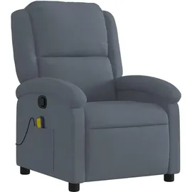 vidaXL Massagesessel Dunkelgrau Samt 86,5 x 99,5 x 0 cm Grau mit Fernbedienung