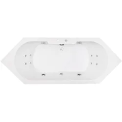 Whirlpool Sprudelwanne Pool Sprudelbad Whirlwanne weiß Sprudelwanne Massagebadewanne Badezimmer Badausstattung Badzubehör Badewanne Medici Jet-Line