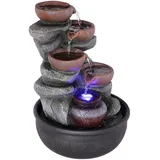 GLOBO LED-Brunnen grau Kunststoff H/D: ca. 40x25 cm - grau