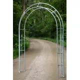 KUHEIGA Dekorativer Rosenbogen Metall B:180cm, Rankbogen Zink, Metall-Bogen