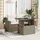 vidaXL Gartentisch mit Glasplatte 100 x 55 x 73 cm Grau